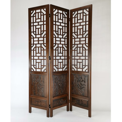 54 " W x 80 " H 3 - Panel Solid Wood Folding