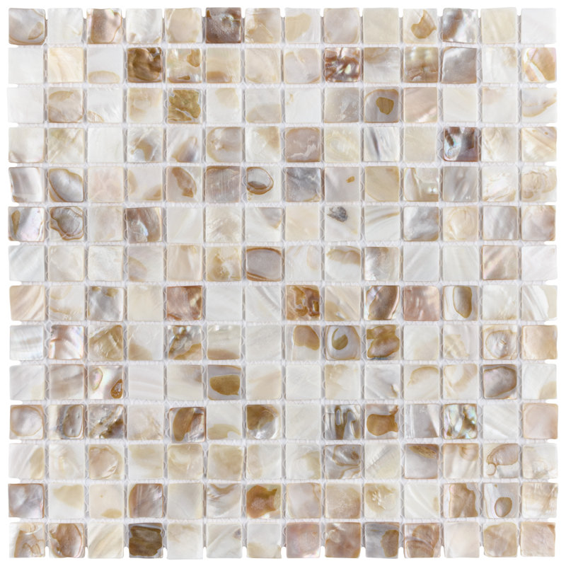Conchella Square Natural 12" x 12" Natural Shell Mosaic Tile