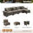 158" Modular Sectional Sofa with Ottoman, Oversized L-Shaped Deep Seat Couch with Wide Removable Armrests-213316730-224180782