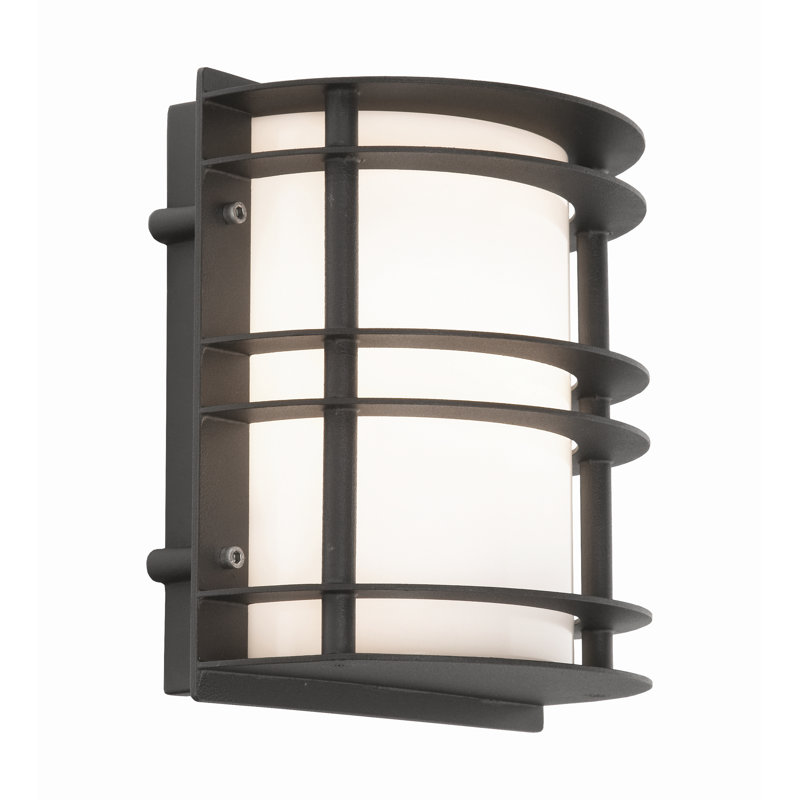 Ullmann Outdoor Bulkhead Light, Opal Black, 60W E27