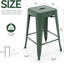 Stool with Metal Frame,Metal Bar Stools, Backless Counter Height Barstools, Indoor Outdoor Stackable Stools With Square Seat-125144602-141988136