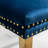 Blue Velvet Upholstered Dining Chair Pair, With Golden Stainless Steel Legs, Solid Wood Frame And Handcrafted Nailhead Trim Modern Blue, Structure Appealing-773786291-773786293