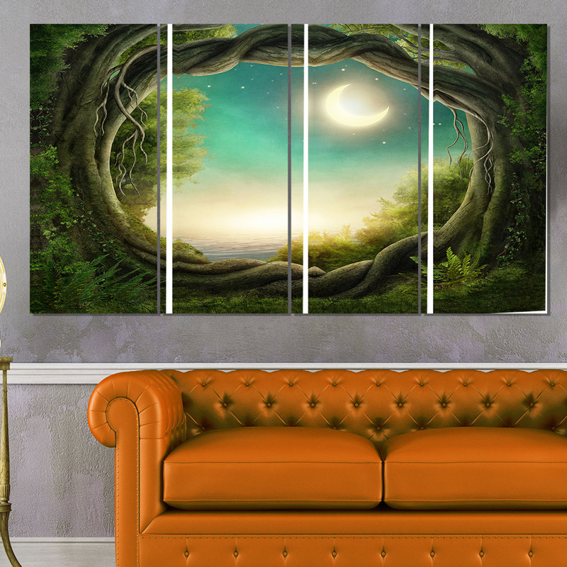 « enchanted dark forest », ensemble de 4 reproductions d’art sur toiles