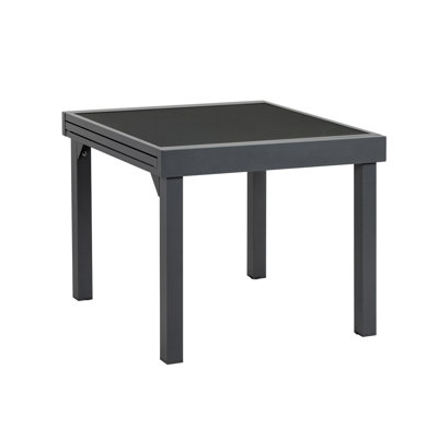 Extendable Rectangular Glass Outdoor Dining Table