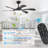 Ceiling Fan With Lights And Remote - 46" Modern Indoor Ceiling Fan Light Low Profile, Dimmable, Reversible Quiet Motor And Timing, Outdoor Ceiling Light For Covered Patios-1980697585-1980697590