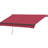 Red 10' X 8' Retractable Awning, Patio Sunshade With Manual Crank. & Water- Fabric, Aluminum Frame For Deck, Yard, Balcony. Cyan