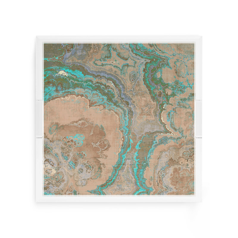 Agate Clay Acrylic Square Decorative Tray, 12"W x 12"D x 2"H