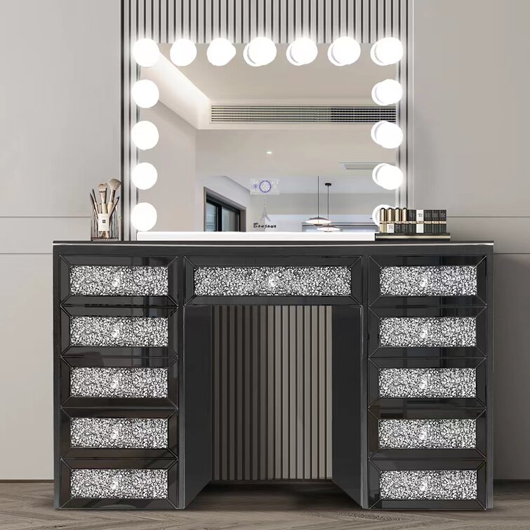 Everly Quinn Attie Bathroom / Vanity Mirror With Shelves & Reviews