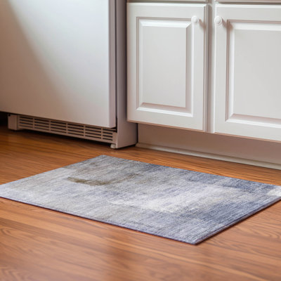 Premium Machine Washable Prisco Blue Rug