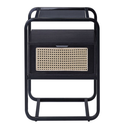 Table d'appoint avec plateau en verre