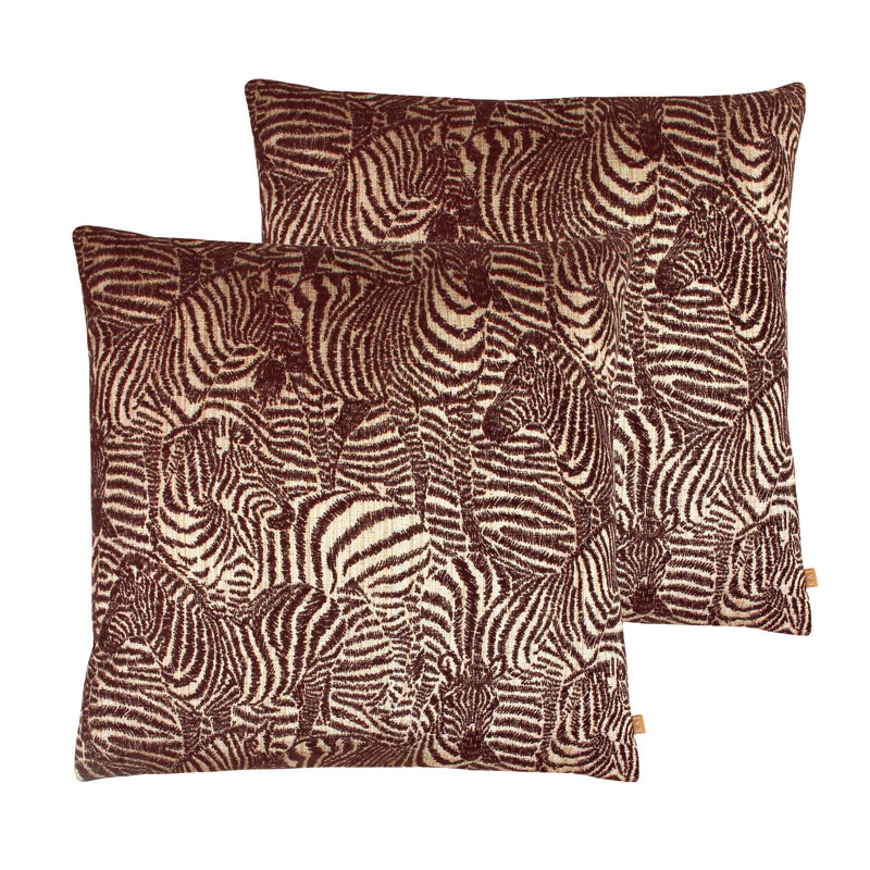 Square Cushion, 55cm H x 55cm W x 20cm D, Earth