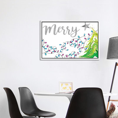 Merry With Lights 1 Piece Wall Art on Canvas