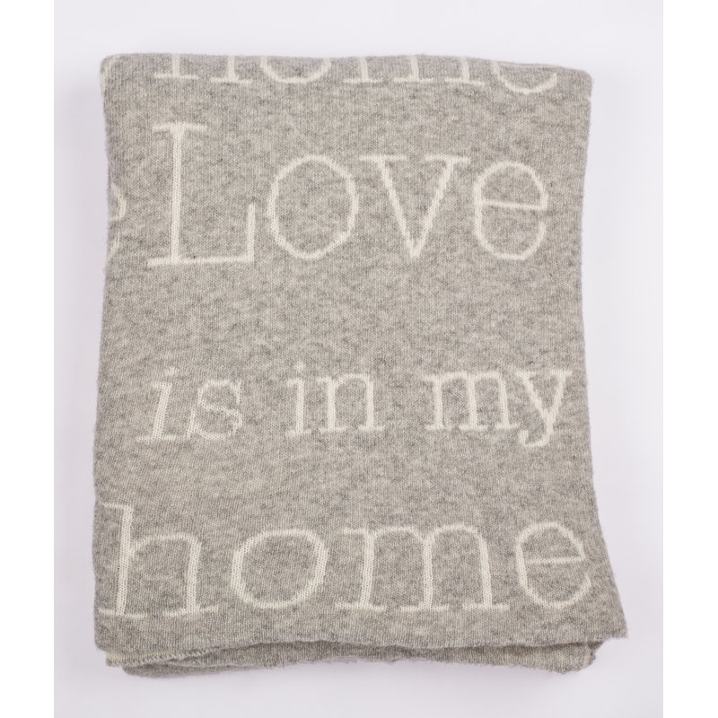 Love Is In My Home Knitted Throw Blanket
