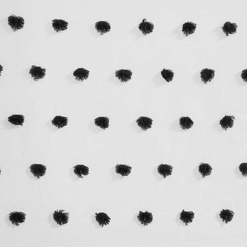 Pom Pom Embellished Window Curtain Panel - Light Filtering, 1 Pc Only