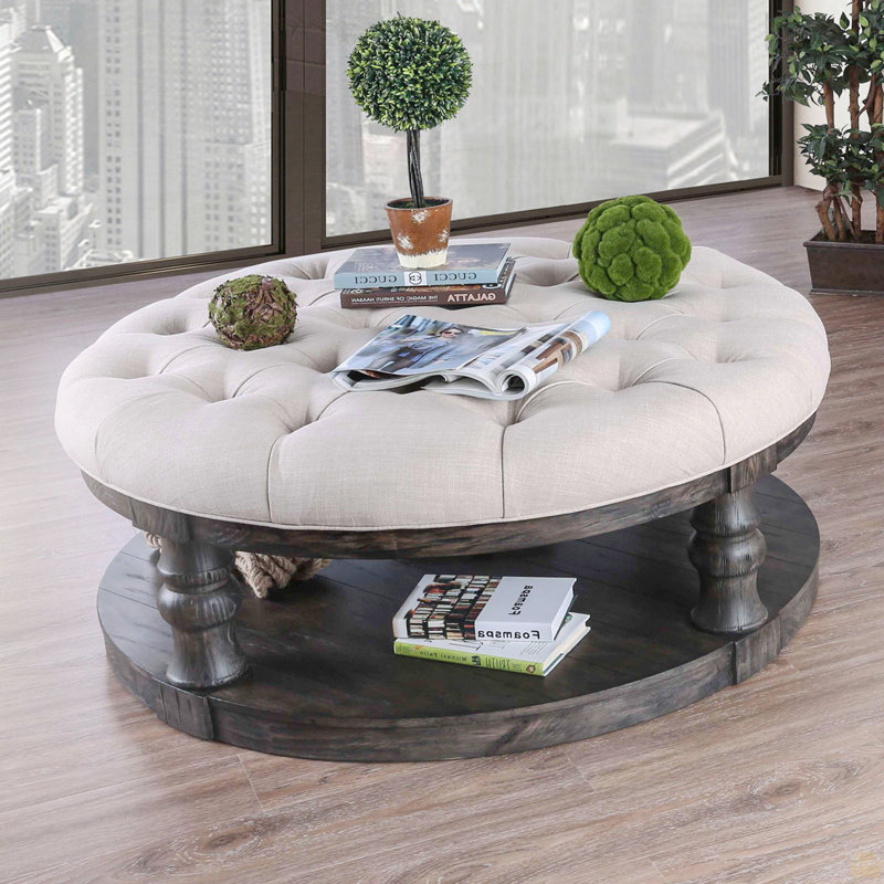 Table basse ronde en bois, Noir