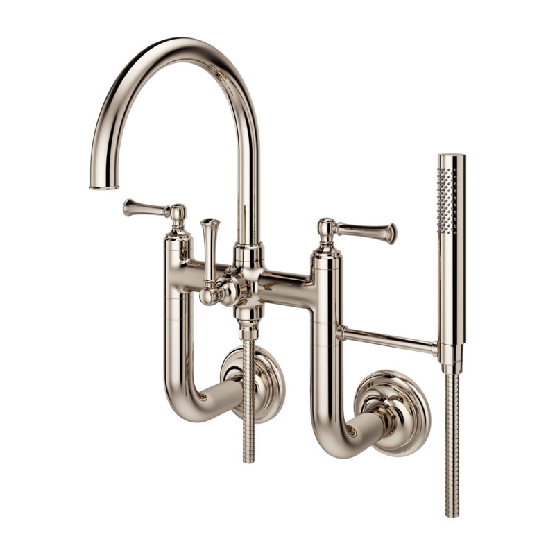 Wall Mounted Tub Spout, Polished Nickel