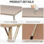 Table de salle à manger pliable de 31,5 po, pliable pour un rangement facile, pieds pliables pour économiser de l'espace pour un assemblage intérieur / extérieur, chameau-1375244915