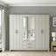 Limestone Alezae 6 Door 2 Drawer Wardrobe with Mirror-119009979