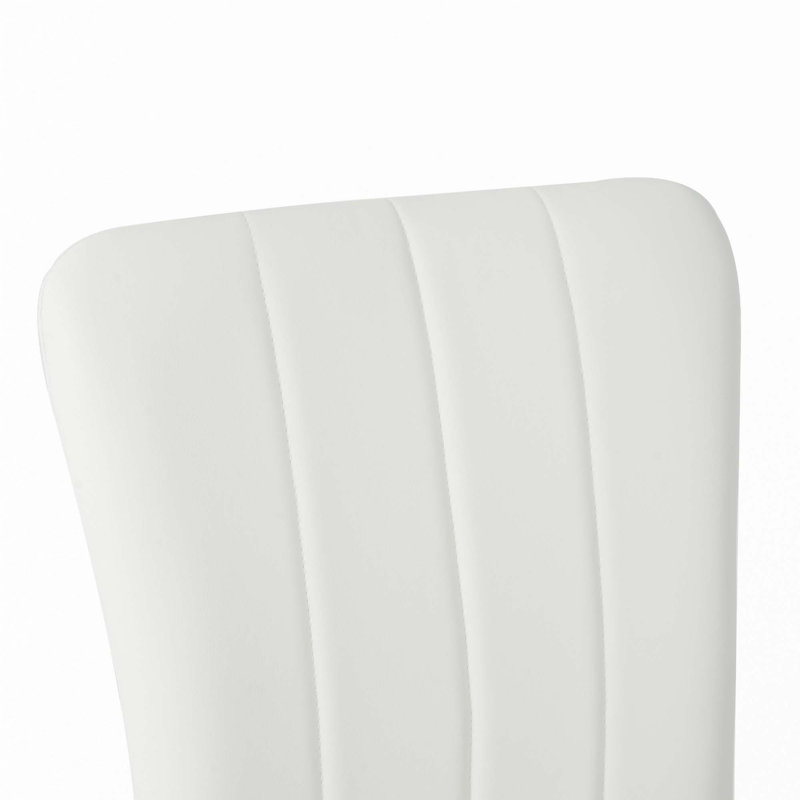 Chaise de salle à manger en polyuréthane (ensemble de 4), Blanc