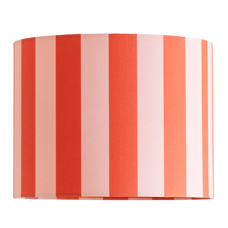 Tagle Blended Fabric Drum Lamp Shade ( Slip-On ), 22cm H x 29.5cm W x 29.5cm D, Pink/Orange