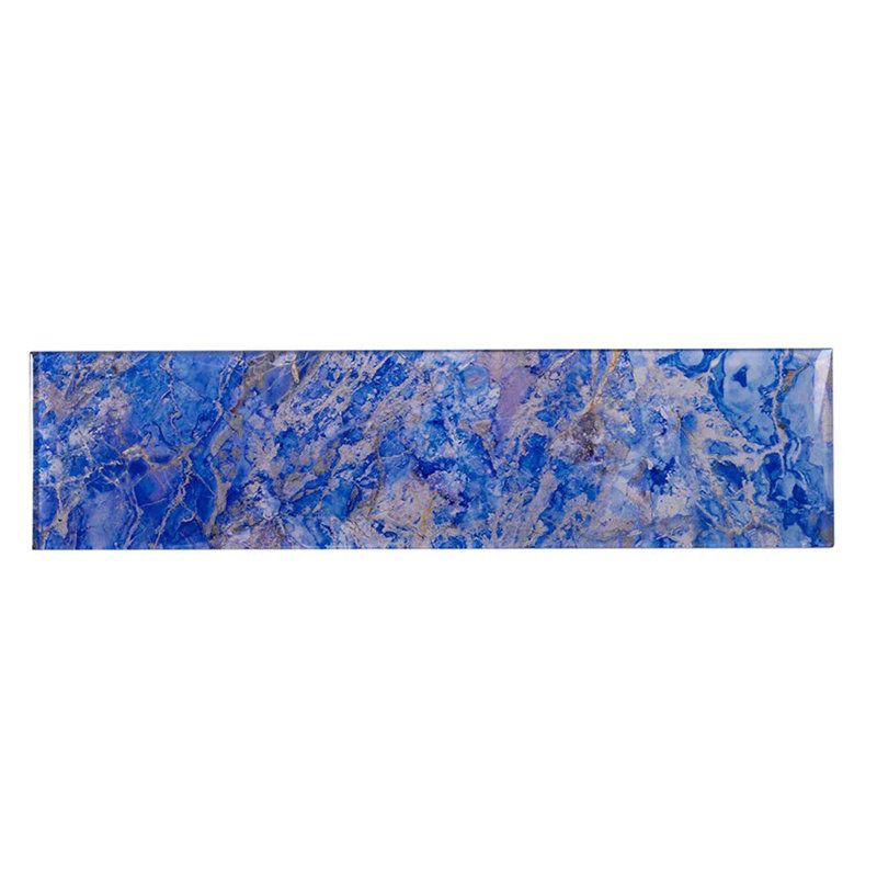 Carnelian 3" x 12" Glass Brick Look Subway Wall & Floor Tile