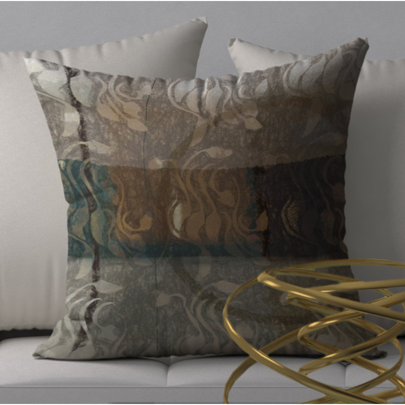 Abstract Throw Pillow, 18" x 18"