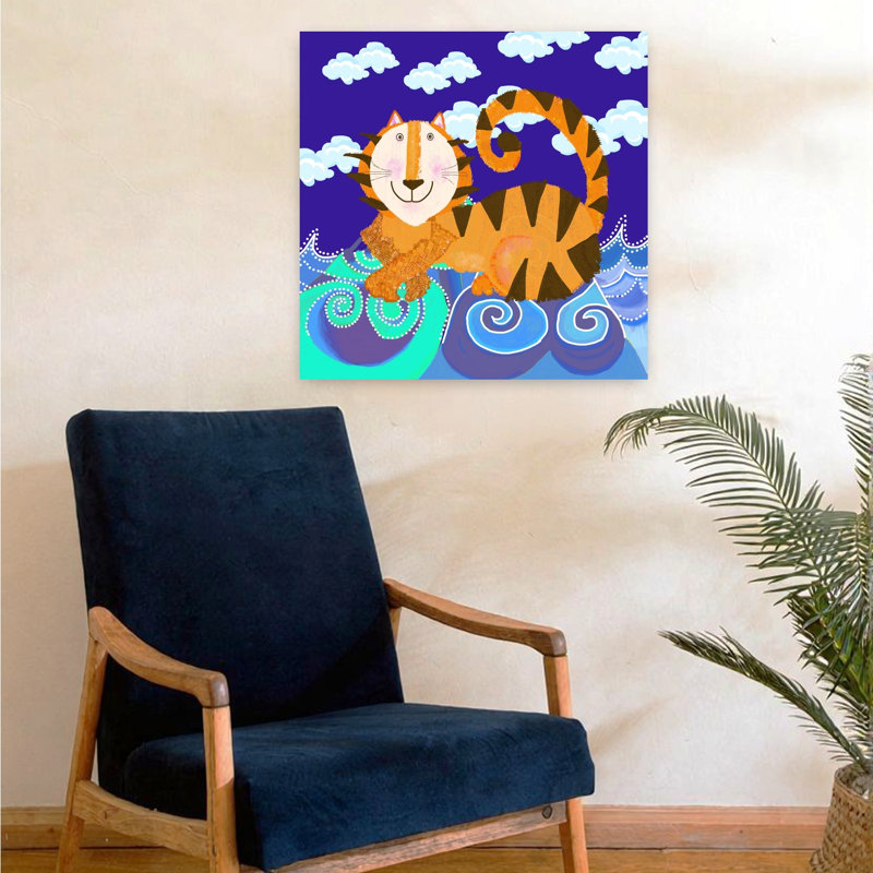 Art contemporain contemporain fantaisiste abstrait, H 24 po x l 24 po