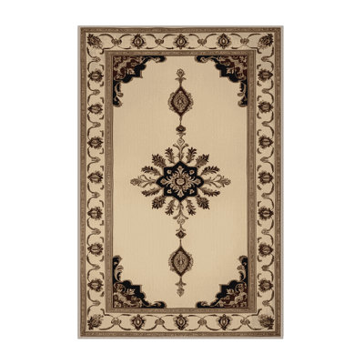 Machine Washable French Brown Area Rug