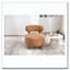 Chaise d'appoint Teddy en tissu avec dossier incurvé et pieds en bois massif-1838018425