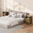 Farmhouse Nairoby Nightstand, End Table, End Tables with Barn Door and Shelf, Modern Bed Side Table Rustic Nightstands Set for Bedroom, Living Room ﻿-253371656-253371659