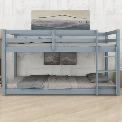 Low Profile Bunk Bed, with Dual Platforms and Ladder
