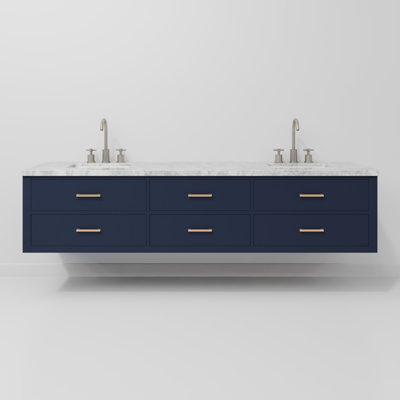 Ensemble de meuble-lavabo double mural 84 po Castor
