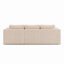 Canapé modulaire en forme de L en flanelle désossée avec siège profond, choix de méridienne orientée à droite, double poches latérales, aucun assemblage requis-132440248-132440253-132440250