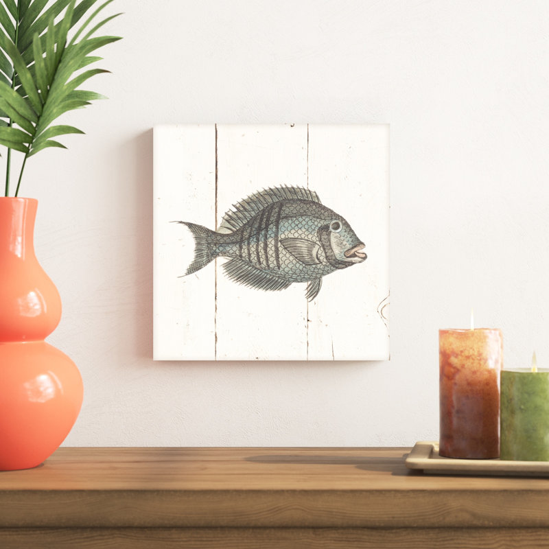 Croquis de poisson I Shiplap, H 12 po x l 12 po