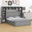 Lit en bois avec armoire tout-en-un, tablette et prises, lit gigogne-816761856-816761857