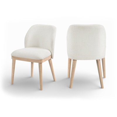 Chaise rembourrée en tissu texturé Valeo