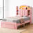 Twin Size Smart LED Upholstered Bed with 2 Under-Bed Drawers, Arched Headboard and All-in-One Storage-1502276081-1502563012