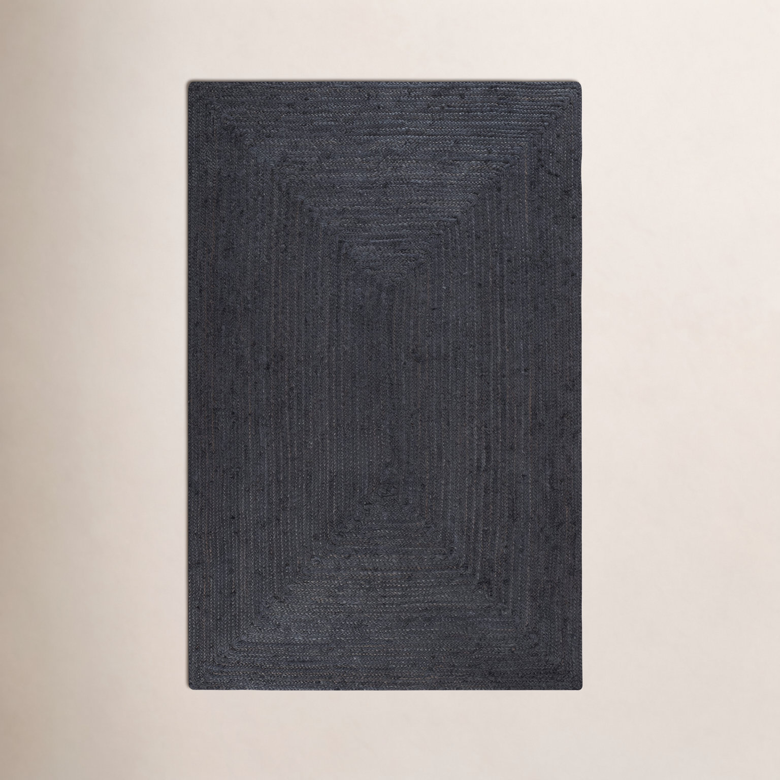 Gage Charcoal Hand-Braided Jute Rug, Rectangle 4' x 6'