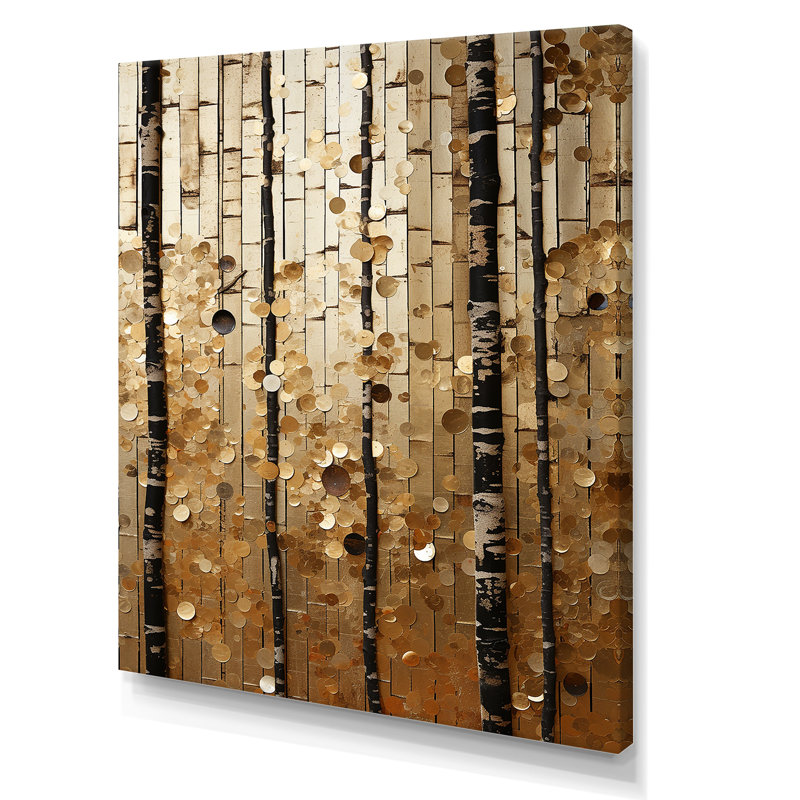 Festive Botanical Abstractions - Art mural botanique, H 40 po x l 30 po x P 1,5 po, Toile tendue