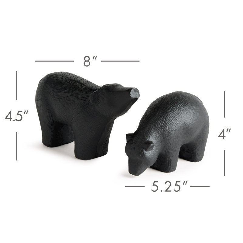 Ensemble de 2 barreaux KODA BEAR SCULPTURES Barreto, Noir