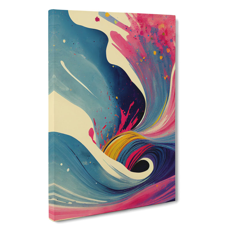 Painted Ocean Wave No.2 Abstract - Wrapped Canvas Print, 50cm H x 35cm W x 3cm D