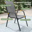 Ensemble repas pour patio 6 personnes avec chaises empilables-324618066-324618077-324593631
