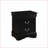 Modern Black 2-Drawer Nightstand with Brushed Nickel Handles