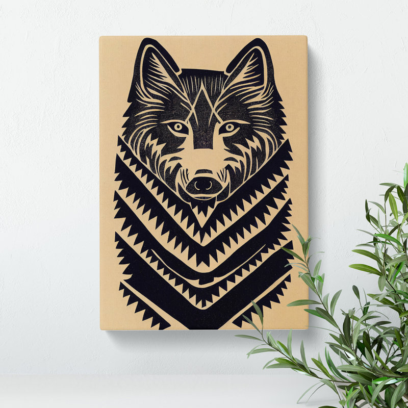 Wolf In Abstract No.2, 76cm H x 50cm W x 3cm D