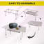 Samee Rectangular Metal Folding Outdoor Camping Table , 120cm cm W 70cm cm D