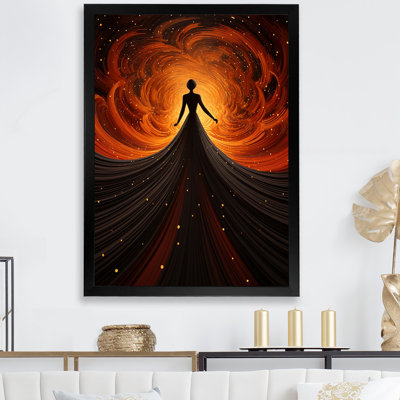 «Red Dancing Woman Dress - Dance», art mural