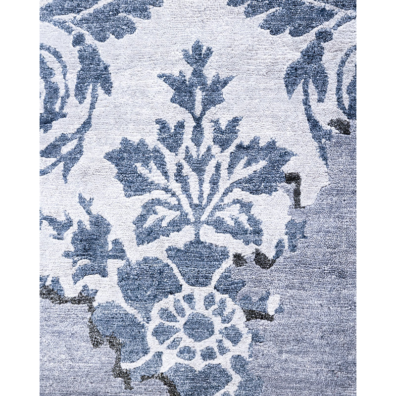 Overdyed One-of-a-Kind Rectangle 9'3" x 12'3" Hand Knotted Area Rug