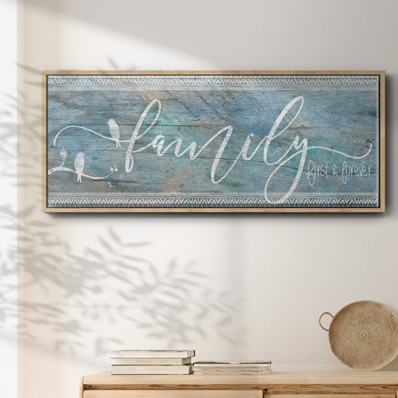 Family First- Framed Canvas, 20" H x 50" W