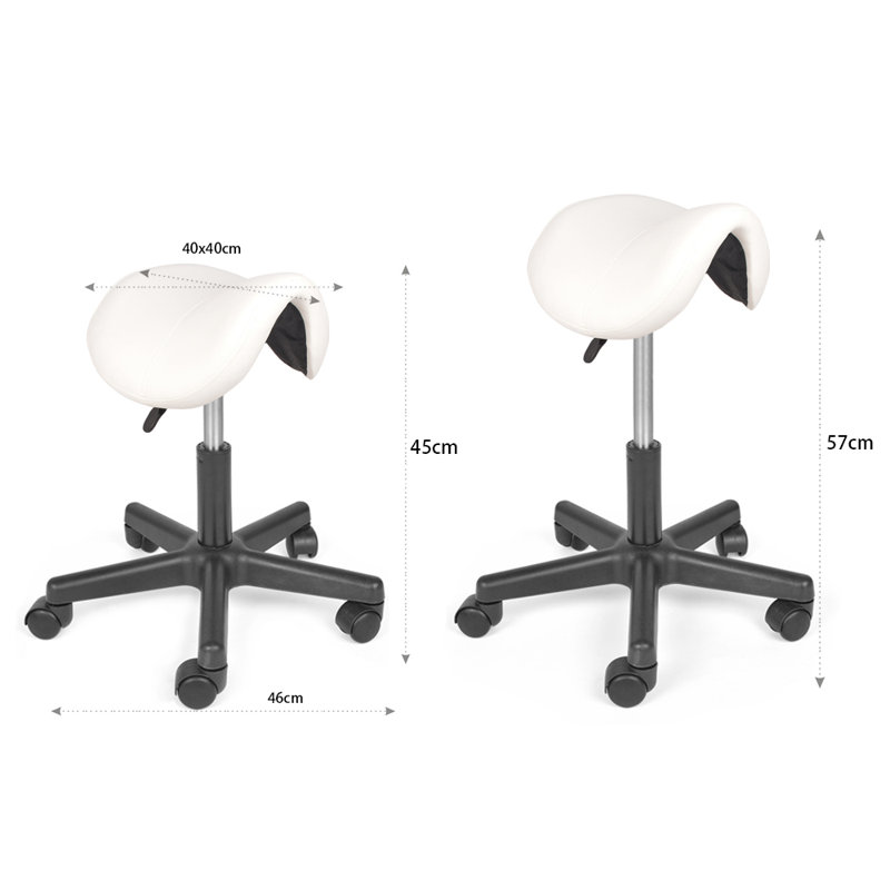 Degraffenreid Adjustable Height Ergonomic Kneeling Chair, White