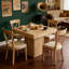Tables de salle à manger carrées durables, bois d'ingénierie, style moderne pour la maison
